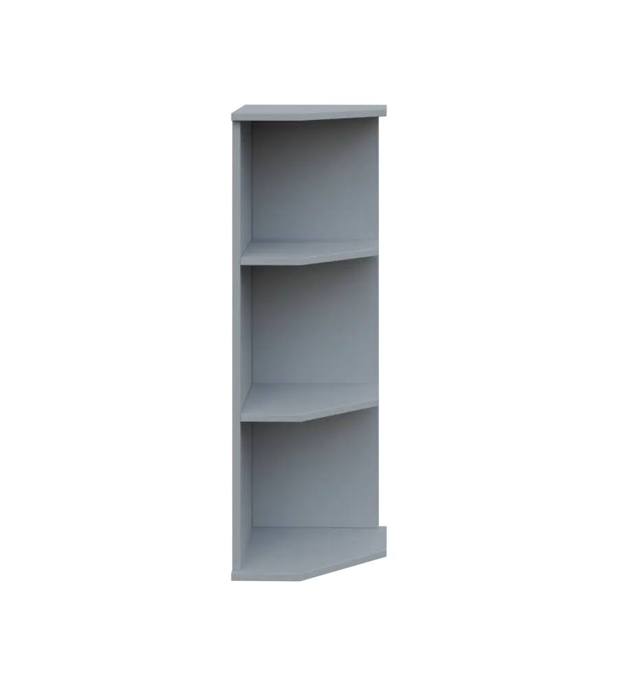 TZ 3 - 3 kancelářská skříň rohová, pravá, 1107x360x400, šedá